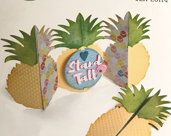 Sizzix Framelits Dies by Jen Long - Card Pineapple Fold-A-Long - Frames Dies/Shaker Cards