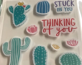 Craft Smart Stamps and Die Set - Cactus - 3 1/2''x3 1/2'' Clear Stamps / Coloring Stamps / Michaels Stamps