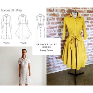 Frances Shirt Dress Sewing Pattern