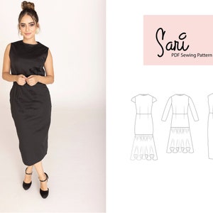 Sari Sheath Dress PDF Sewing Pattern