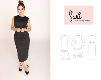 Sari Sheath Dress PDF Sewing Pattern