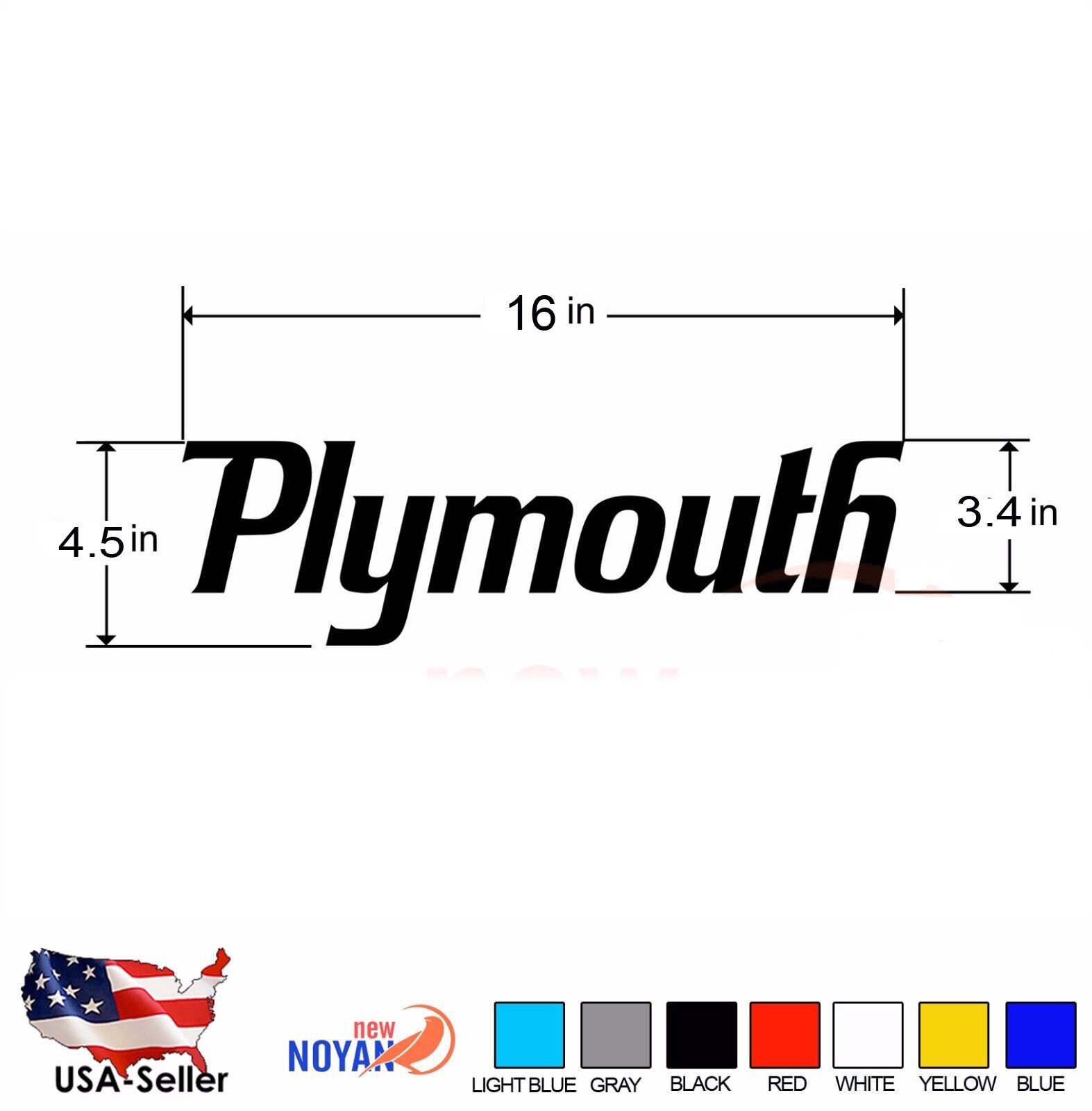 PLYMOUTH DECAL Etsy