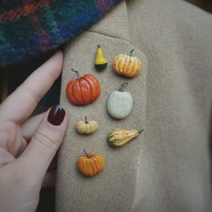 Pumpkin pin set polymer clay pumpkins Halloween pin set fall pin image 3