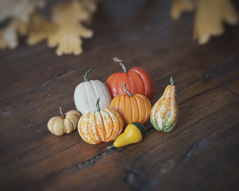 Pumpkin pin set polymer clay pumpkins Halloween pin set fall pin image 2