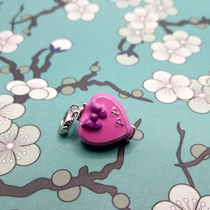 Pandora Style Polly Pocket Sterling Silver Charm Pink Heart