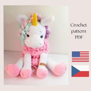 Crochet Unicorn Pajama Bag Pattern – Stuffed Animal Pajama Holder – PDF Tutorial