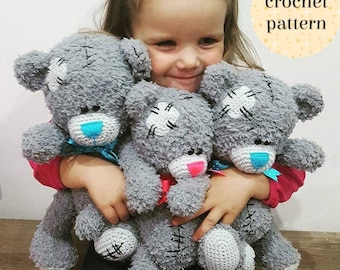 Me To You Bear Crochet Pattern, crochet pattern bear, Fluffy bear, Aroble bear