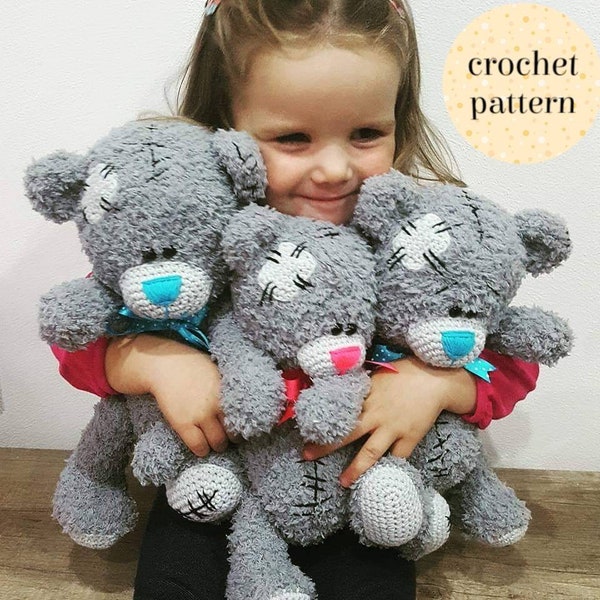 Me To You Bear Crochet Pattern, Modèle au crochet ours, Ours duveteux et Ours aroble