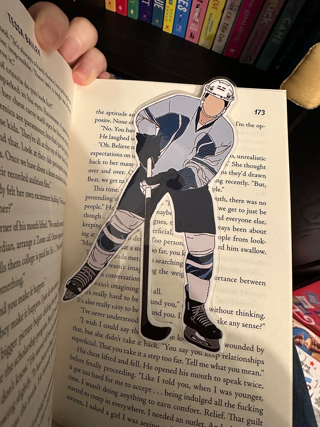 Ice Hockey Player Bookmark, Sports Book Marker, Sports Romance Reader