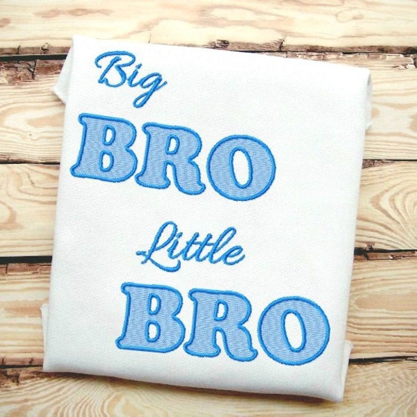 2 Designs Included! Big & Lil Bro Fill Stitch Embroidery Design File In 9 Formats **** Instant Download