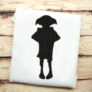 May include: Black silhouette of a fictional character with large ears and pointed shoes. The character is standing with their arms crossed.