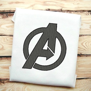 Avengers Style Logo Fill Stitch Embroidery Design File  In 9 Formats **** Instant Download