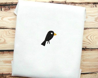 Mini Blackbird Fill Stitch Embroidery Design File   In 9 Formats **** Instant Download