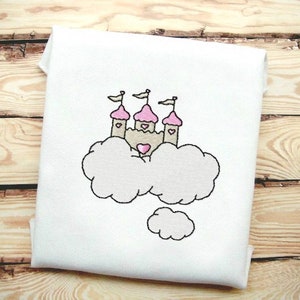 Fairytale Castle Fill Stitch Embroidery Design File In 9 Formats **** Instant Download