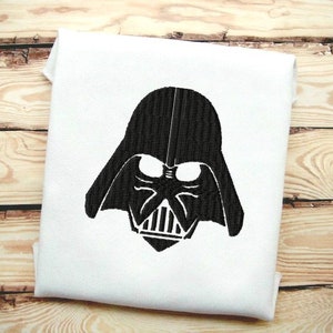 Darth Vadar Style Silhouette Fill Stitch Embroidery Design File   In 9 Formats **** Instant Download