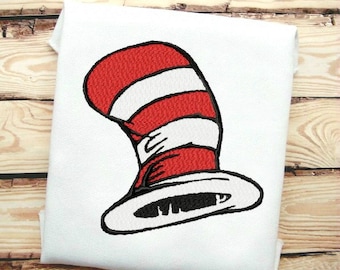 2 Sizes Included! Cat in the Hat Fill Stitch Embroidery Design File  In 9 Formats **** Instant Download