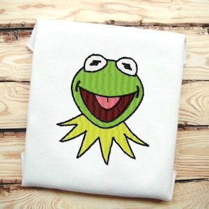 Frog Cartoon Fill Stitch Borduurwerk Design File In 9 Formaten **** Instant Download