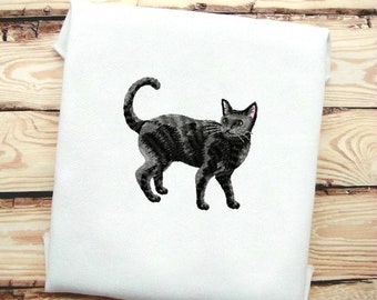 Black Cat Fill Stitch Embroidery Design File   In 9 Formats **** Instant Download