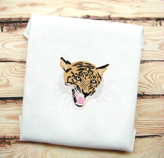 Leopard Head Fill Stitch Embroidery Design File in 9 Formats | Etsy