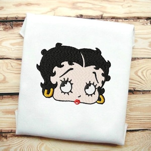 Betty Boop Style Fill Stitch Embroidery Design File  In 9 Formats **** Instant Download