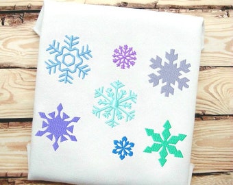 7 Designs Included! Frozen Snowflakes Fill Stitch Embroidery Design File   In 9 Formats **** Instant Download