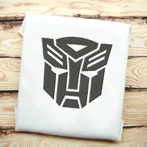 Transformers Style Logo Fill Stitch Embroidery Design File  In 9 Formats **** Instant Download