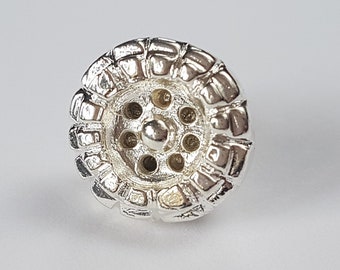 Set of 2 Byzantine BUTTONS silver replica