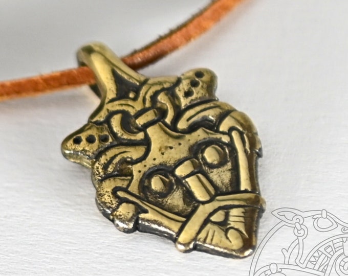 Bronze LOKI pendant replica from Gnezdovo Russia, LARP, SCA, Viking