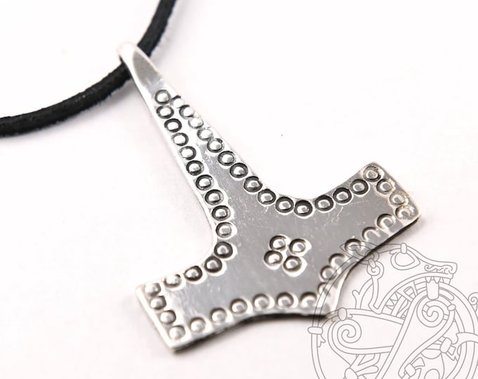 Thor HAMMER viking pendant silver replica from Hedeby, Germany