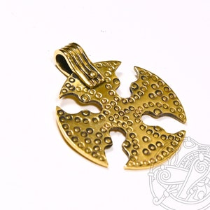 Réplique de pendentif croix viking de Birka, Suède, reconstitution viking, GN, SCA