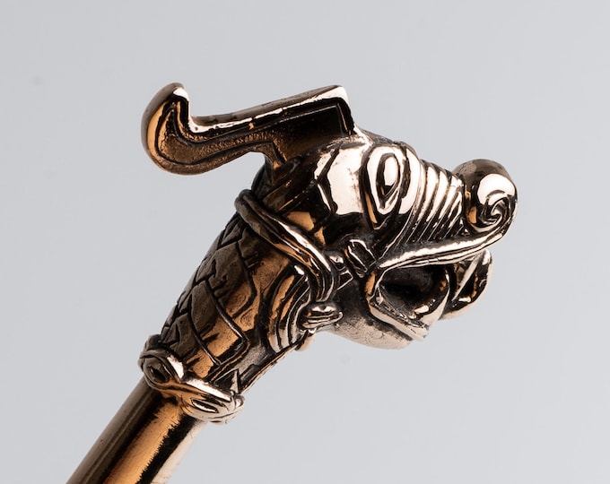 Dragon Head Viking pin replica from Hedeby, Germany