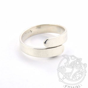 Sterling Silver Viking Ring adjustable replica from Birka, SCA, LARP, Viking Band Ring