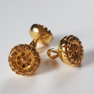 Set of 2 Byzantine BUTTONS gilded / gold replica