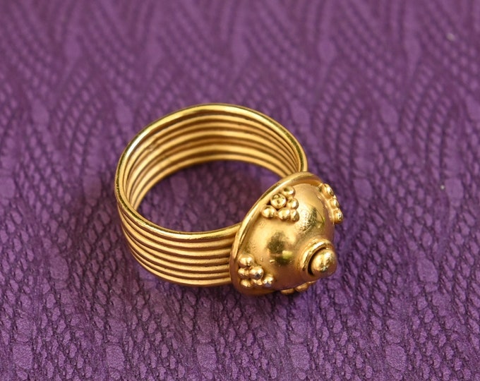Gold BYZANTINE ring gilded replica