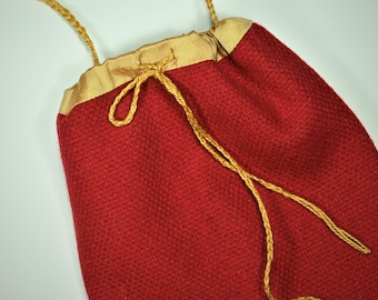 Medieval Purse, Woolen Pouch, SCA LARP