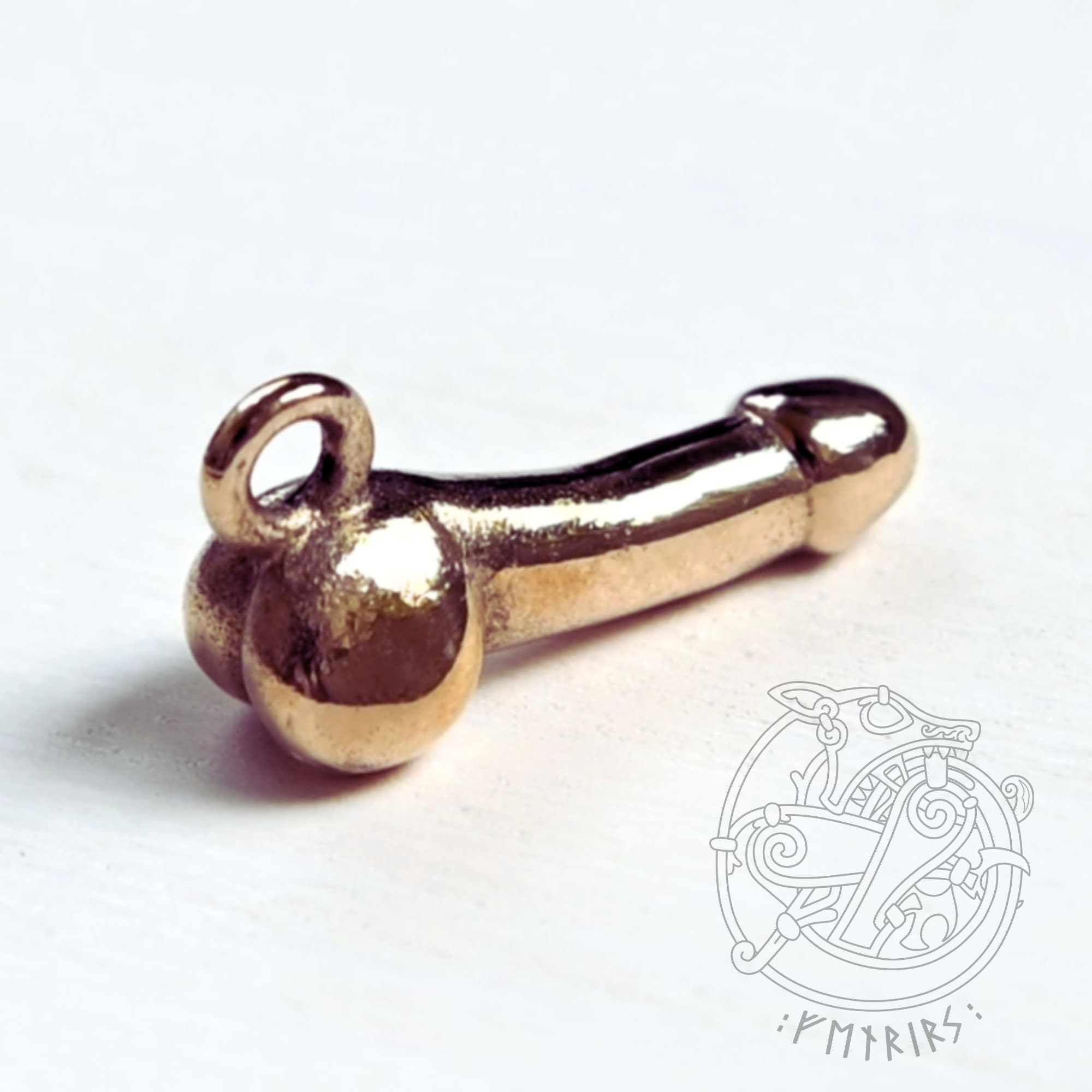 Small Brass Penis Pendant - Small Dick Jewelry - Penis Necklace - Erot –  handscapesjewelry