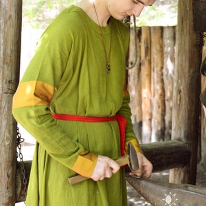 Medieval Linen Tunic - Byzantine empire clothing replica, LARP, SCA, Menologion of Basil II