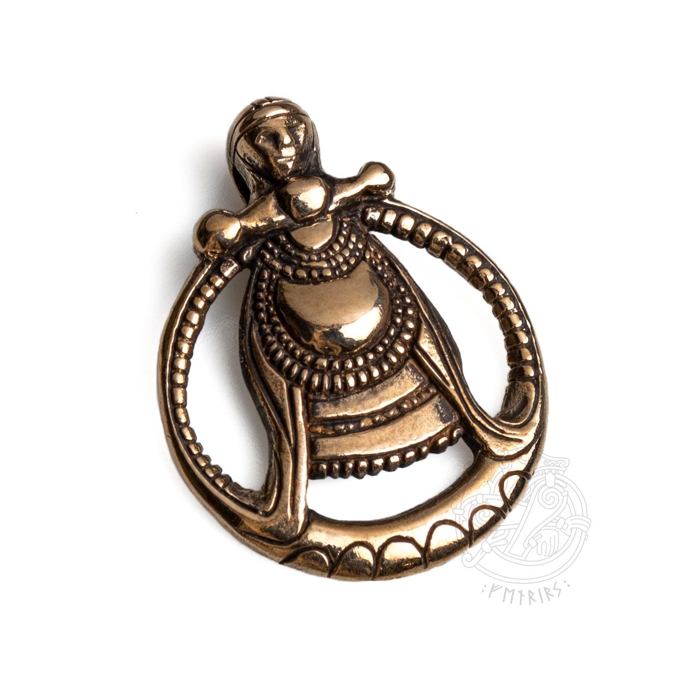 Bronze Freya pendant viking goddess replica from