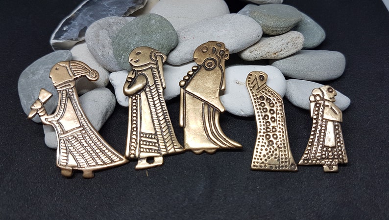 Sweden Uppland VALKYRIE Pendant with horn Silver Replica from Birka