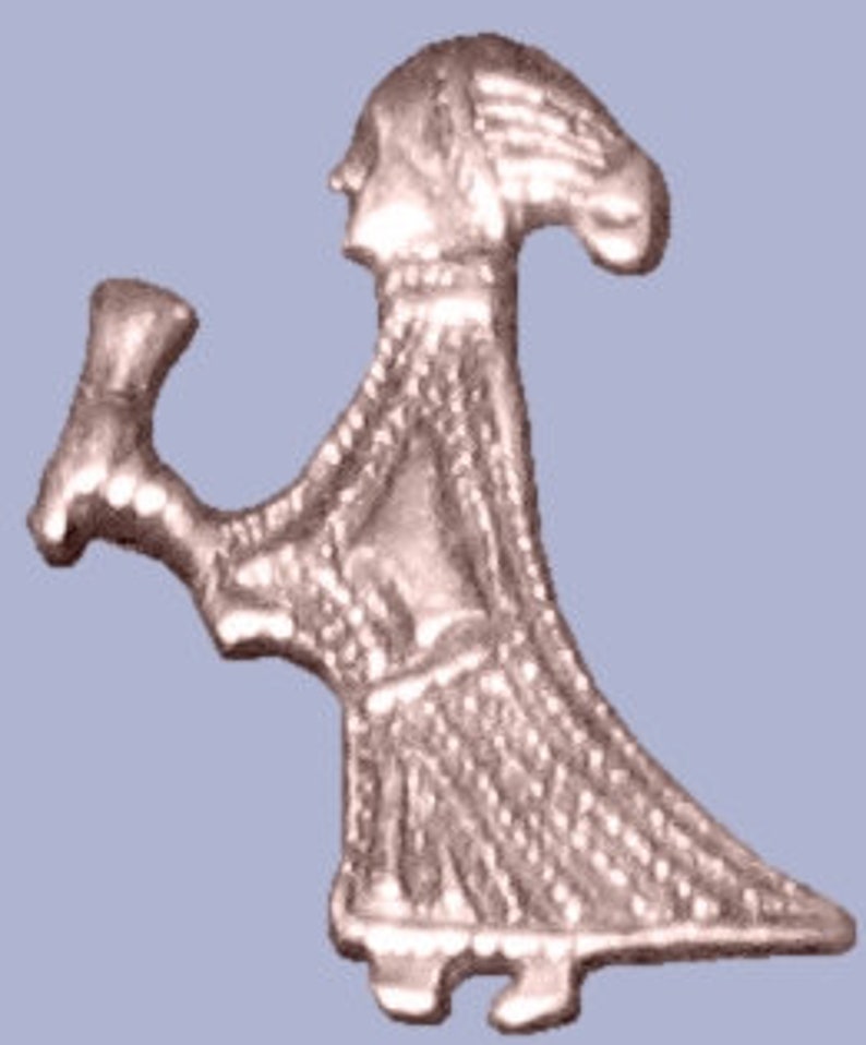 Sweden Uppland VALKYRIE Pendant with horn Silver Replica from Birka