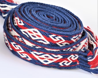 Tablet WOVEN BELT from Hallstatt, from 100% wool 2,4 cm width