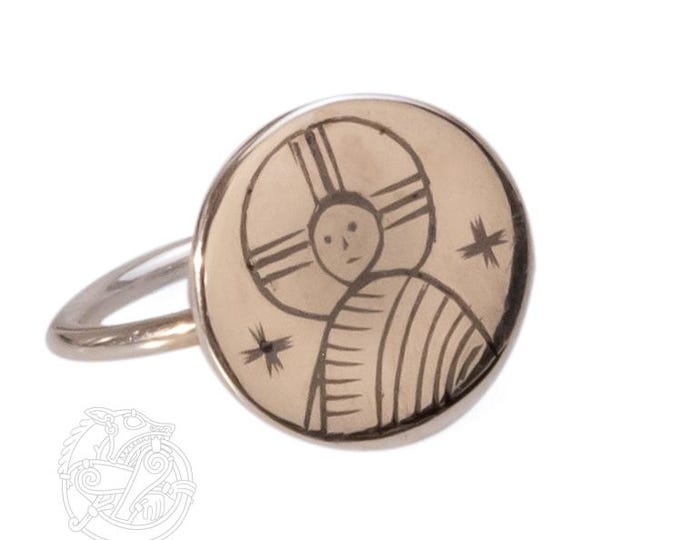 Byzantine Ring with a Saint VI-X century replica, Larp, SCA