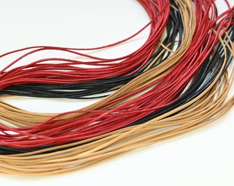 Leather cords for pendants, waxed cords for necklaces, DIY jewerly