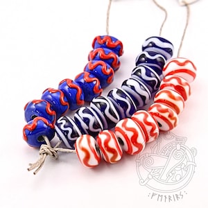 Viking Glass Beads Replica set of 2, handcasted, Viking Age, SCA, Birka, Ribe, Norway