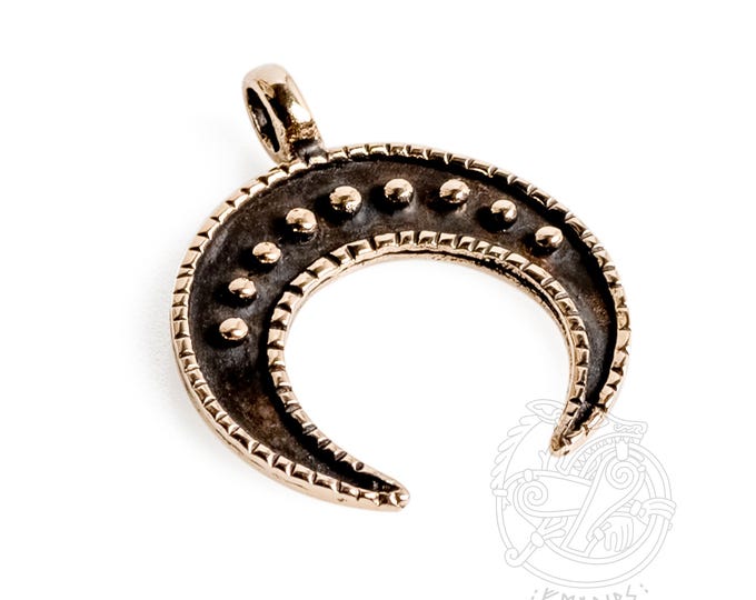 Bronze Lunula pendant replica from Danilowo Male Wroclaw Poland, SCA, LARP