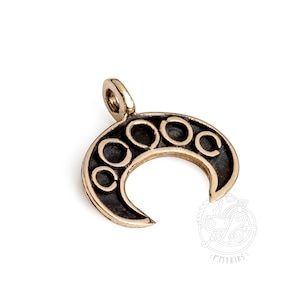Small Lunula pendant rus broze replica, Viking Reenactment, SCA, LARP