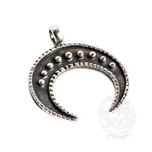 Sterling Silver Lunula Moon Pendant, replica from Danilowo Male Wroclaw Poland