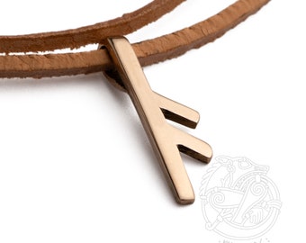 ANSUZ Rune Pendant – Norse Symbol of Wisdom, Divine Inspiration & Communication