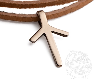 TIWAZ Rune Pendant – Handmade Viking Jewelry, Symbol of Honor, Justice & Courage