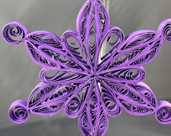 Purple Snowflake Handcrafted Ornament or Suncatcher